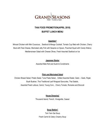 Grand Seasons Lunch