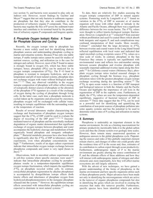 The Oceanic Phosphorus Cycle