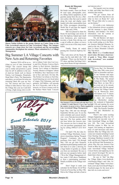 Mountain Lifestyle-Crestline &amp; Lake Arrowhead edition-April 2018