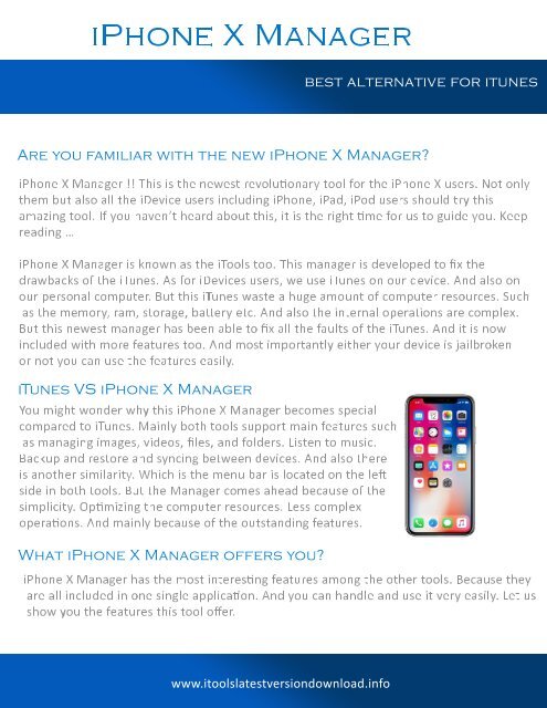 iPhone X Manager | iTools 4