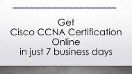 Get Cisco CCNA Certification Online - CertXpert