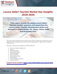 Luxury Safari Tourism Market Key Insights 2018-2025