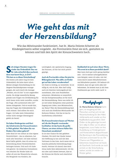 Kreuzschwestern-Magazin Ausgabe 1_2018