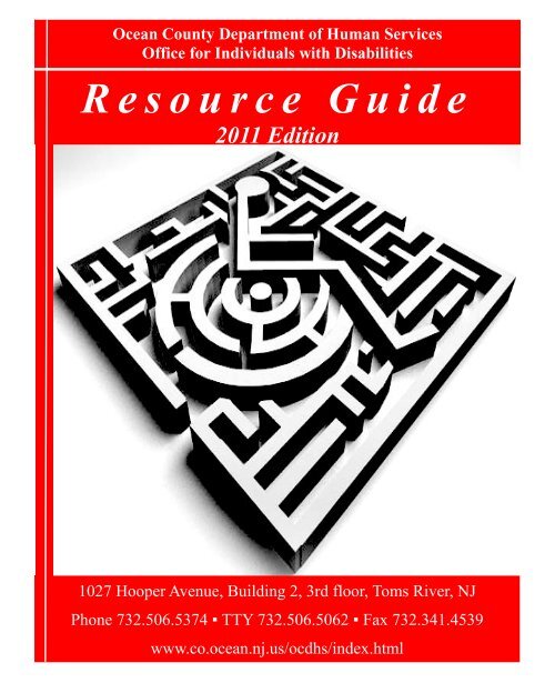 O.C. Resource Guide 2011 Red-Black - Ocean County Government