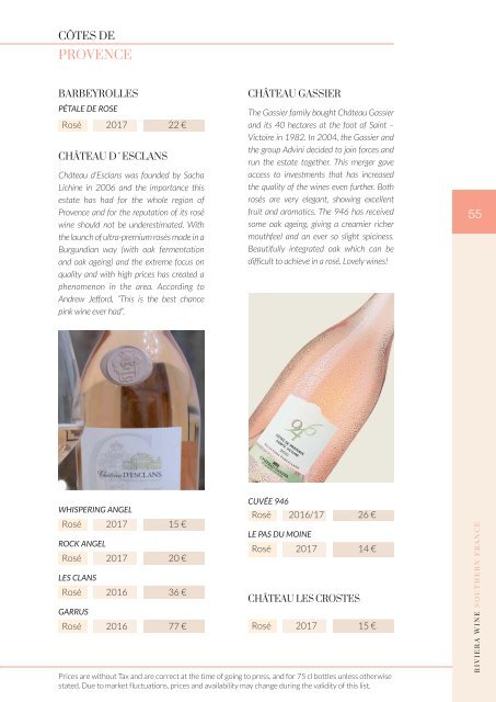 Riviera Wine - Catalogue 2018