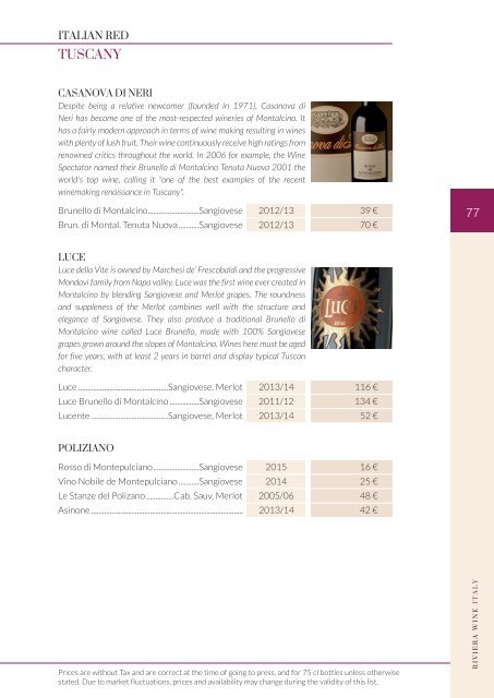 Riviera Wine - Catalogue 2018