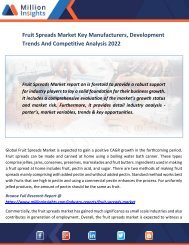 Fruit Spreads Market Key Manufacturers, Development Trends And Competitive Analysis 2022