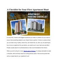 A Checklist for Your First Apartment Hunt