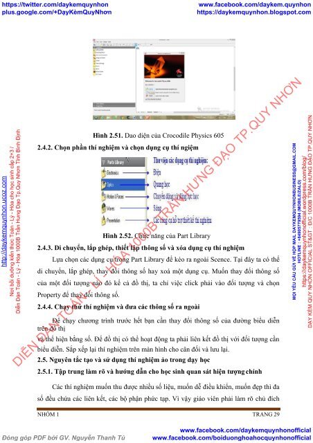 Khai thác và sử dụng phần mềm Crocodile Physics 605 trong dạy học Vật lý trung học phổ thông (2016)