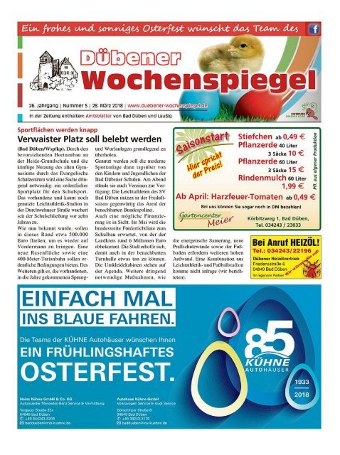 Dübener Wochenspiegel | Ausgabe 5 | Jahrgang 2018