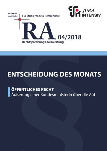 RA 04/2018 - Entscheidung des Monats