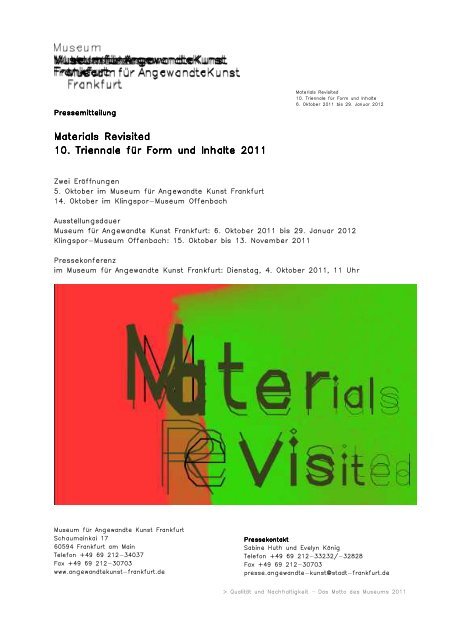 PM_Triennale 2011_18 - Museum für Angewandte Kunst Frankfurt