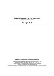 Verkaufspreisliste / prix de vente 2009 - Tic Beleuchtungen AG