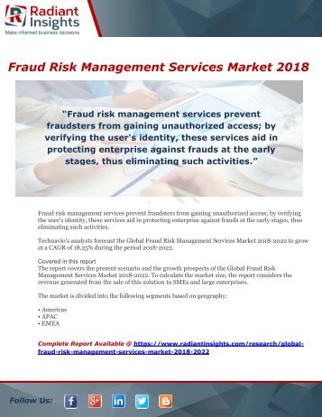 Fraud Risk Management Services Market 2018