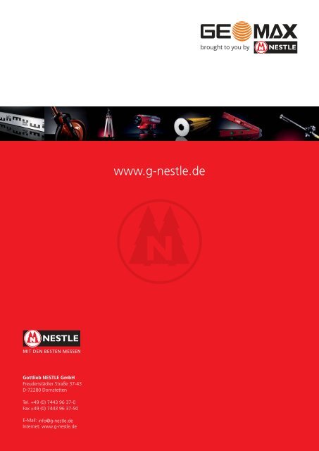 Gottlieb Nestle Produktkatalog 2018