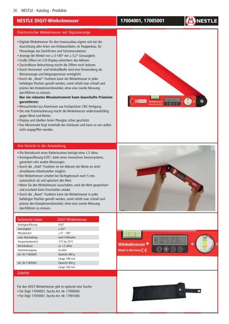 Gottlieb Nestle Produktkatalog 2018