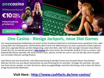  One Casino : Für die besten Online Casinos