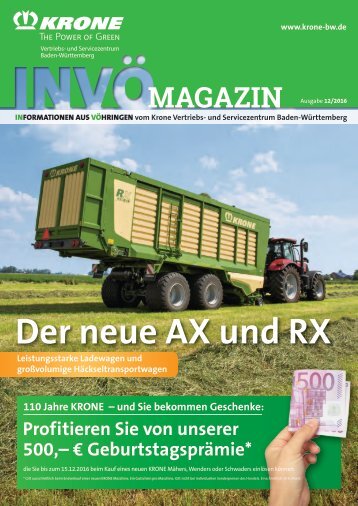KRONE INVÖ Magazin Ausgabe 12/2016