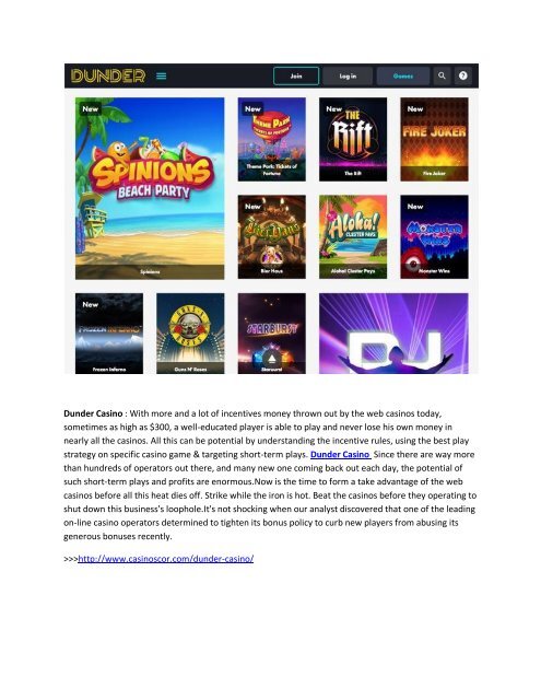 Dunder Casino ppt