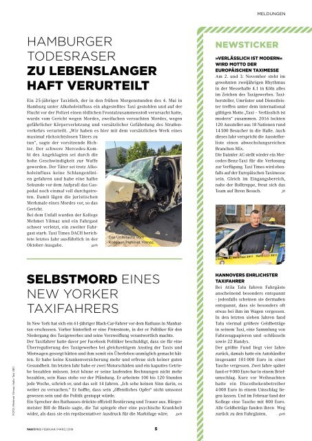 Taxi Times DACH - Februar 2018