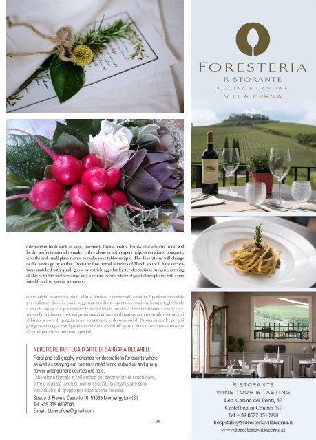 TOSCANA E CHIANTI SPRING 2018