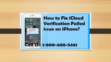 1-800-608-5461 How to Fix iCloud Verification Failed issue on iPhone