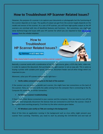 How to Troubleshoot HP Scanner Related Issues?