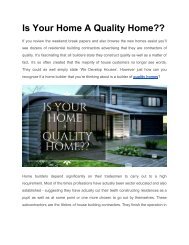 Is Your Builder Building A Quality Home?? Ask Now