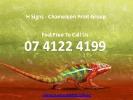 H Signs - Chameleon Print Group