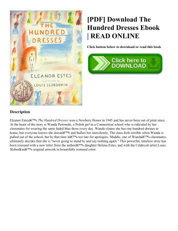 [PDF] Download The Hundred Dresses Ebook | READ ONLINE