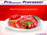  ProProcessor’s Meat Processing Equipments at Best Prices