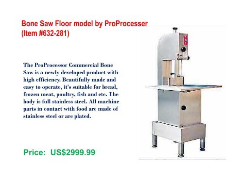  ProProcessor’s Meat Processing Equipments at Best Prices