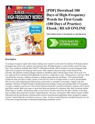 [PDF] Download 180 Days of High-Frequency Words for First Grade (180 Days of Practice) Ebook | READ ONLINE