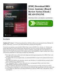 [PDF] Download BRS Gross Anatomy (Board Review Series) Ebook | READ ONLINE