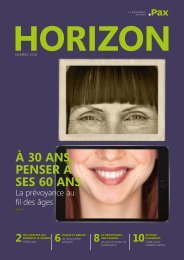 Pax Horizont – À 30 ans penser à ses 60 ans