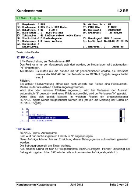 Kundenstamm Kurzerfassung 1.2