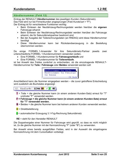 Kundenstamm Kurzerfassung 1.2