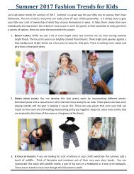 Summer 2017 Fashion Trends for Kids