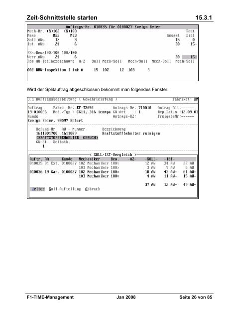 Zeit-Schnittstelle starten 15.3.1