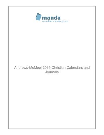 Andrews-McMeel 2019 Christian Calendars and Journals