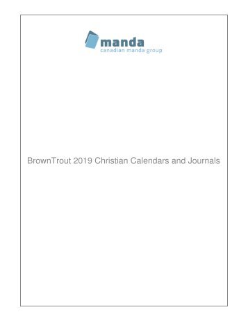 BrownTrout 2019 Christian Calendars and Journals