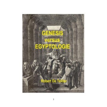 GENESIS VERSUS EGYTOLOGIE door Robert De Telder