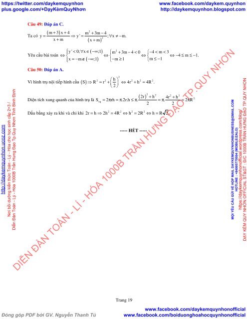 Bộ đề thi thử THPT QG 2018 Các môn TOÁN - LÍ - HÓA Các trường THPT Cả nước CÓ HƯỚNG DẪN GIẢI (Lần 6) [DC06042018]