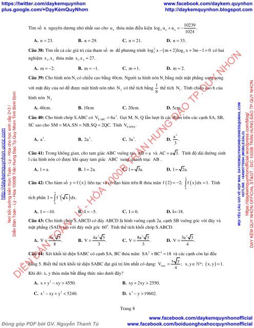 Bộ đề thi thử THPT QG 2018 Các môn TOÁN - LÍ - HÓA Các trường THPT Cả nước CÓ HƯỚNG DẪN GIẢI (Lần 6) [DC06042018]