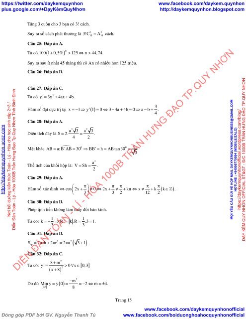 Bộ đề thi thử THPT QG 2018 Các môn TOÁN - LÍ - HÓA Các trường THPT Cả nước CÓ HƯỚNG DẪN GIẢI (Lần 6) [DC06042018]