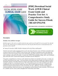 [PDF] Download Social Work ASWB Clinical Exam Guide and Practice Test Set: A Comprehensive Study Guide for Success Ebook | READ ONLINE