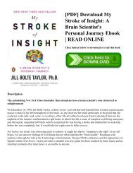 [PDF] Download My Stroke of Insight: A Brain Scientist's Personal Journey Ebook | READ ONLINE