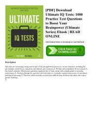 [PDF] Download Ultimate IQ Tests: 1000 Practice Test Questions to Boost Your Brainpower (Ultimate Series) Ebook | READ ONLINE