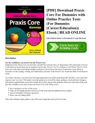 [PDF] Download Praxis Core For Dummies with Online Practice Tests (For Dummies (Career/Education)) Ebook | READ ONLINE