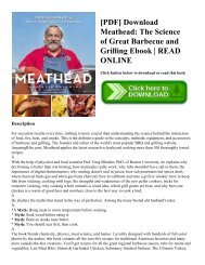 [PDF] Download Meathead: The Science of Great Barbecue and Grilling Ebook | READ ONLINE